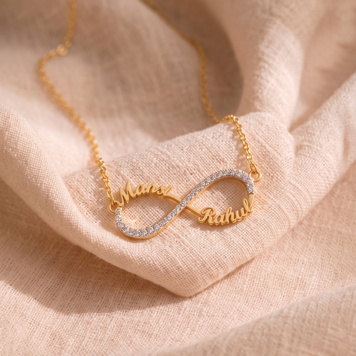 Infinity Name Silver Necklace