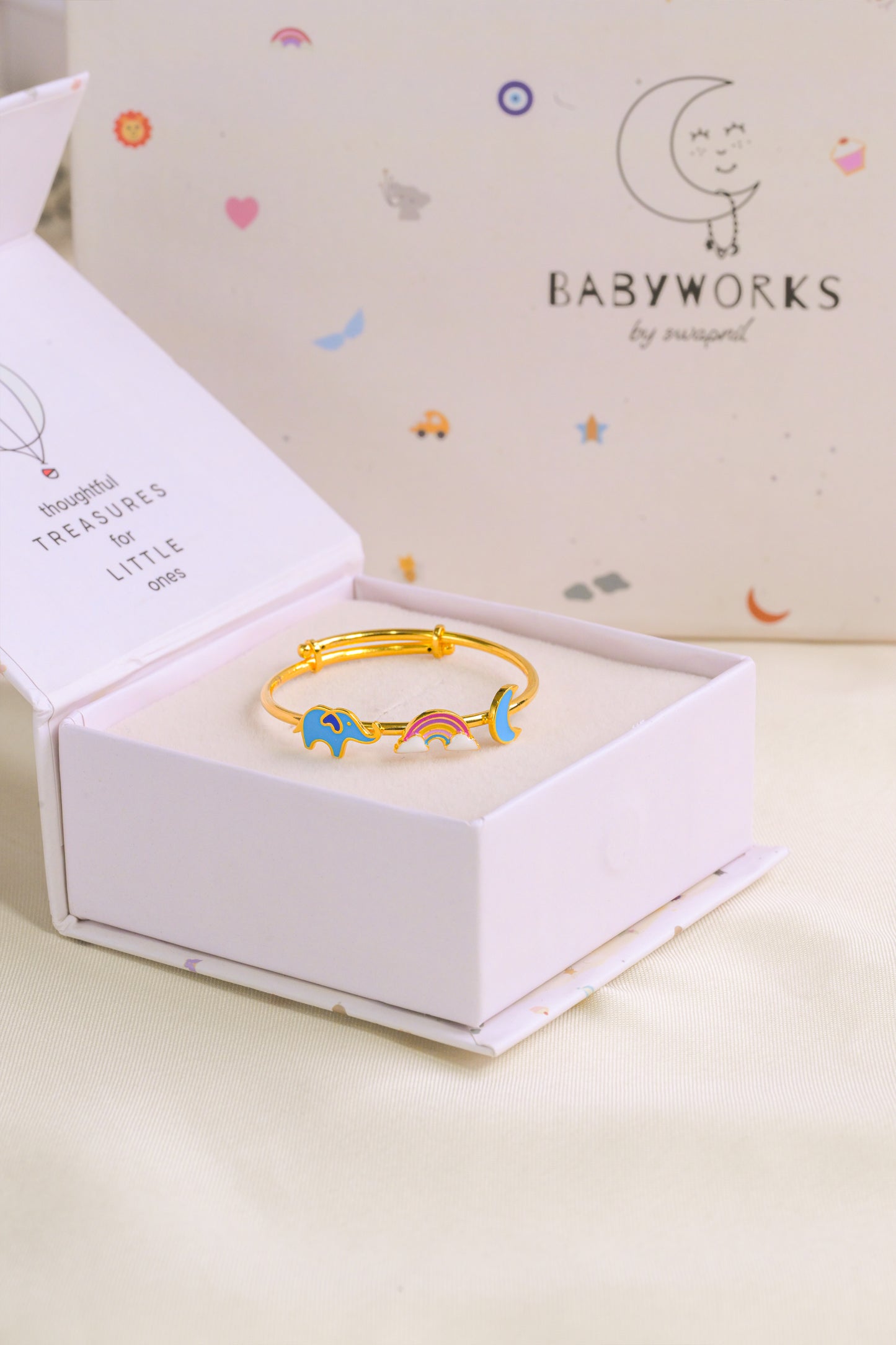 Elephant Rainbow Moon Gold Kada