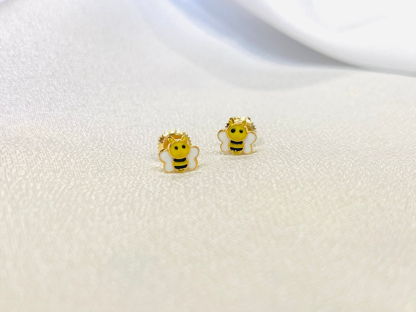 Bee Earrings Silver