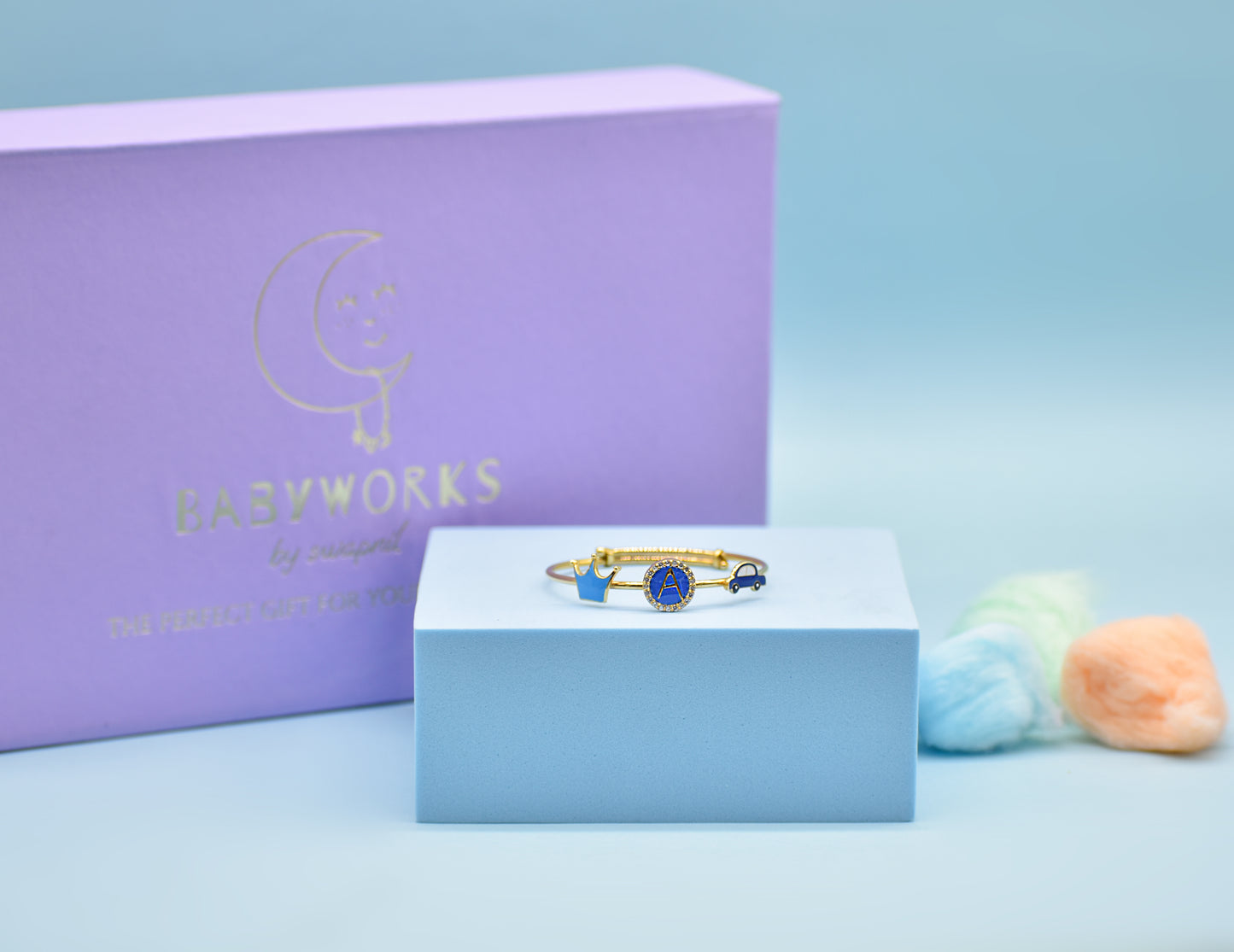 Personalized Letter Car Crown Silver Kada