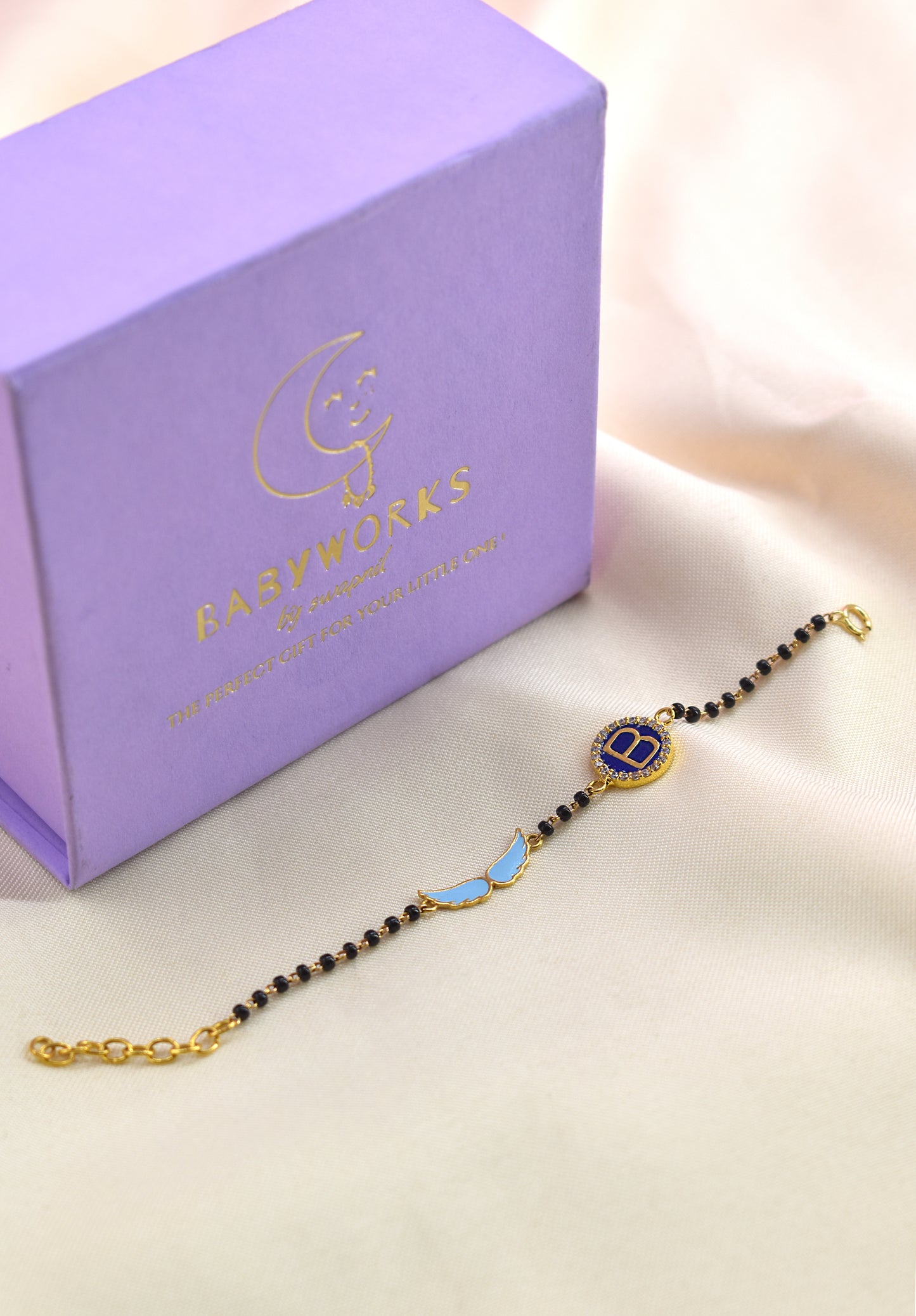 Personalized Letter Wings Gold Nazariya