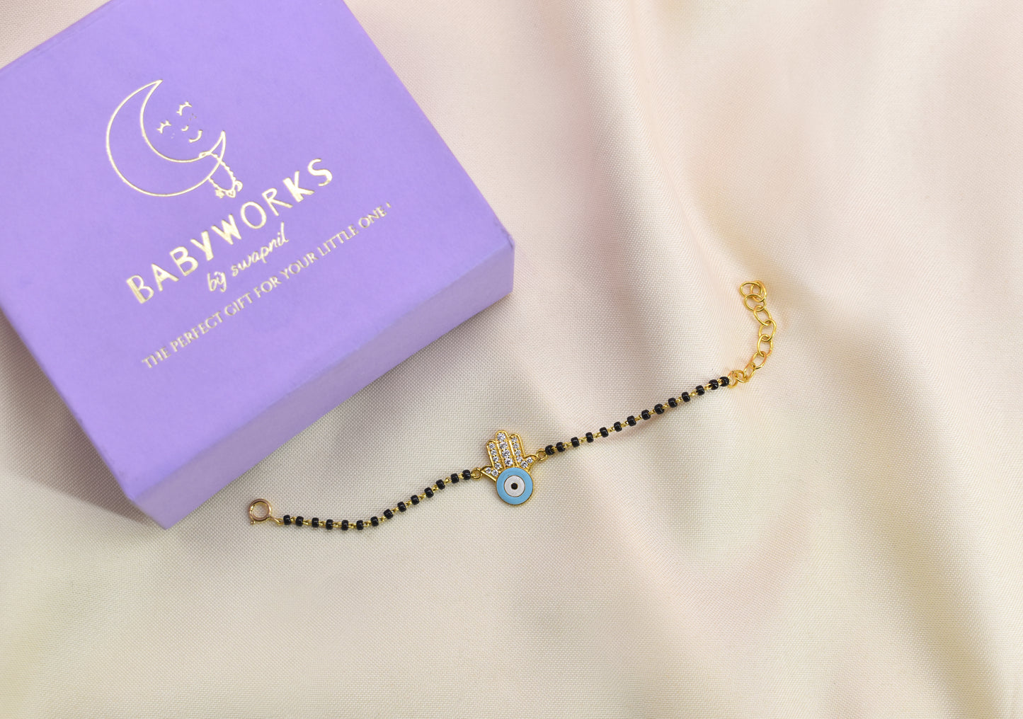 Blue Hamsa Diamond Evil Eye Gold Nazariya