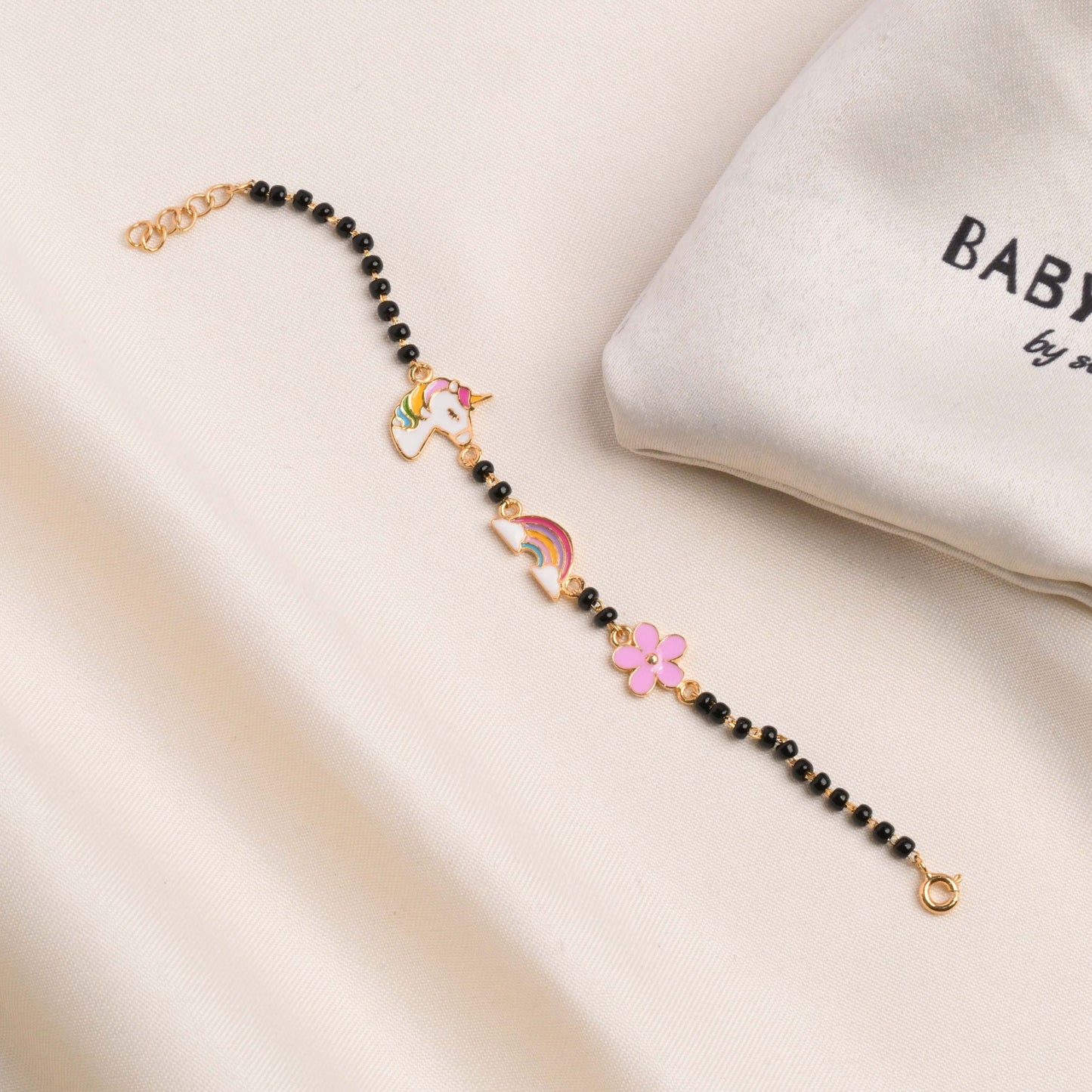 Unicorn Rainbow Flower Charms Bracelet For Newborns - The Perfect Gift For Babies