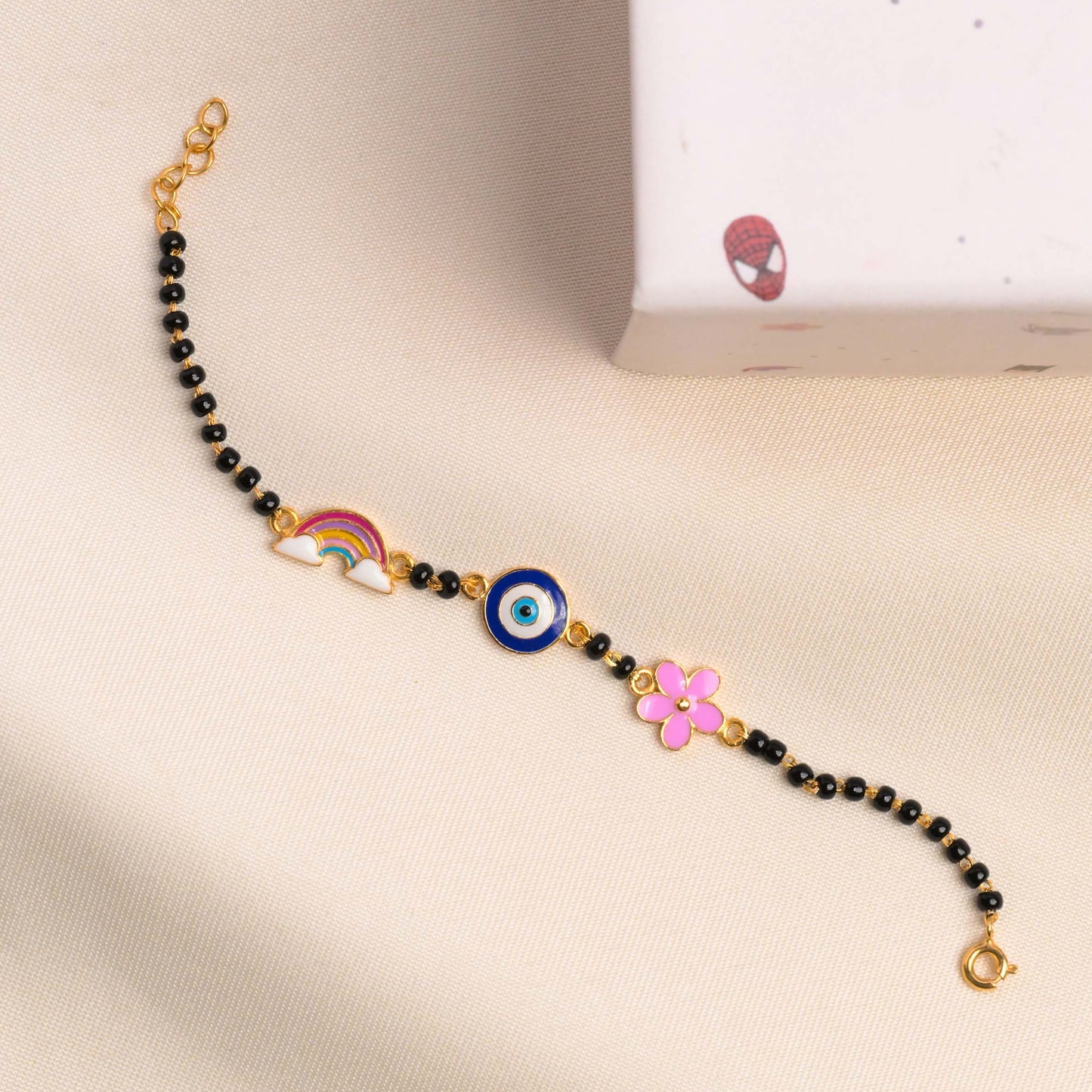 Rainbow Evil Eye Flower Nazariya Silver