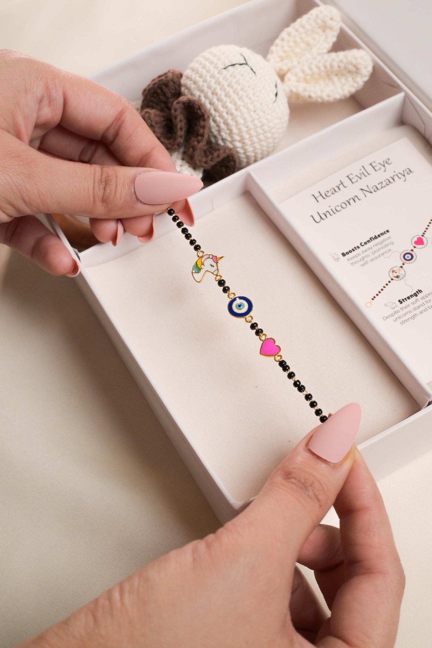 Unicorn Evil Eye Heart Nazariya Silver