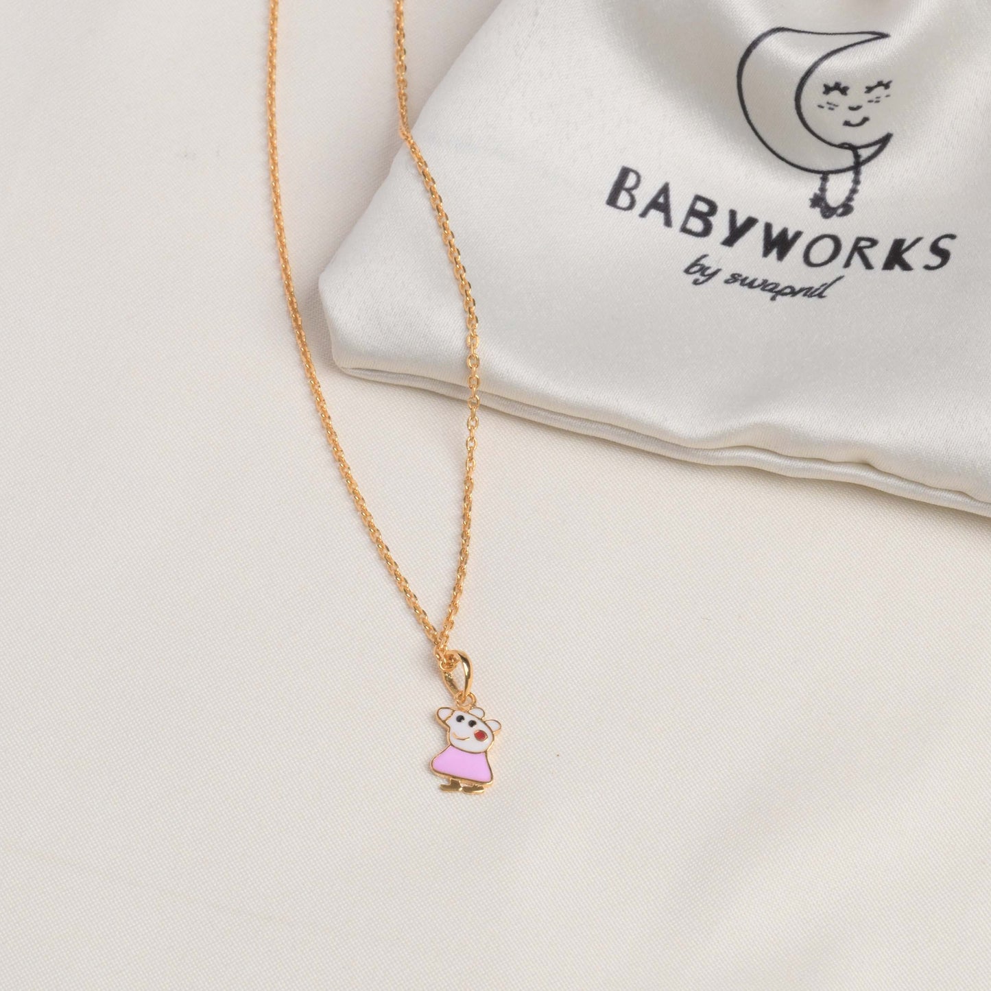 Peppa Pig Pendant With Chain Silver