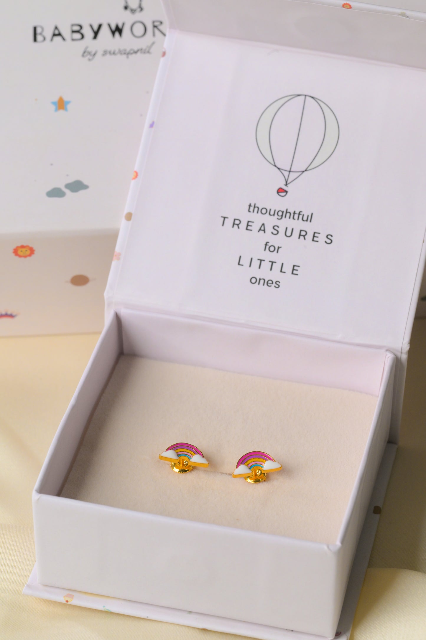 Colorful Rainbow Gold Earrings