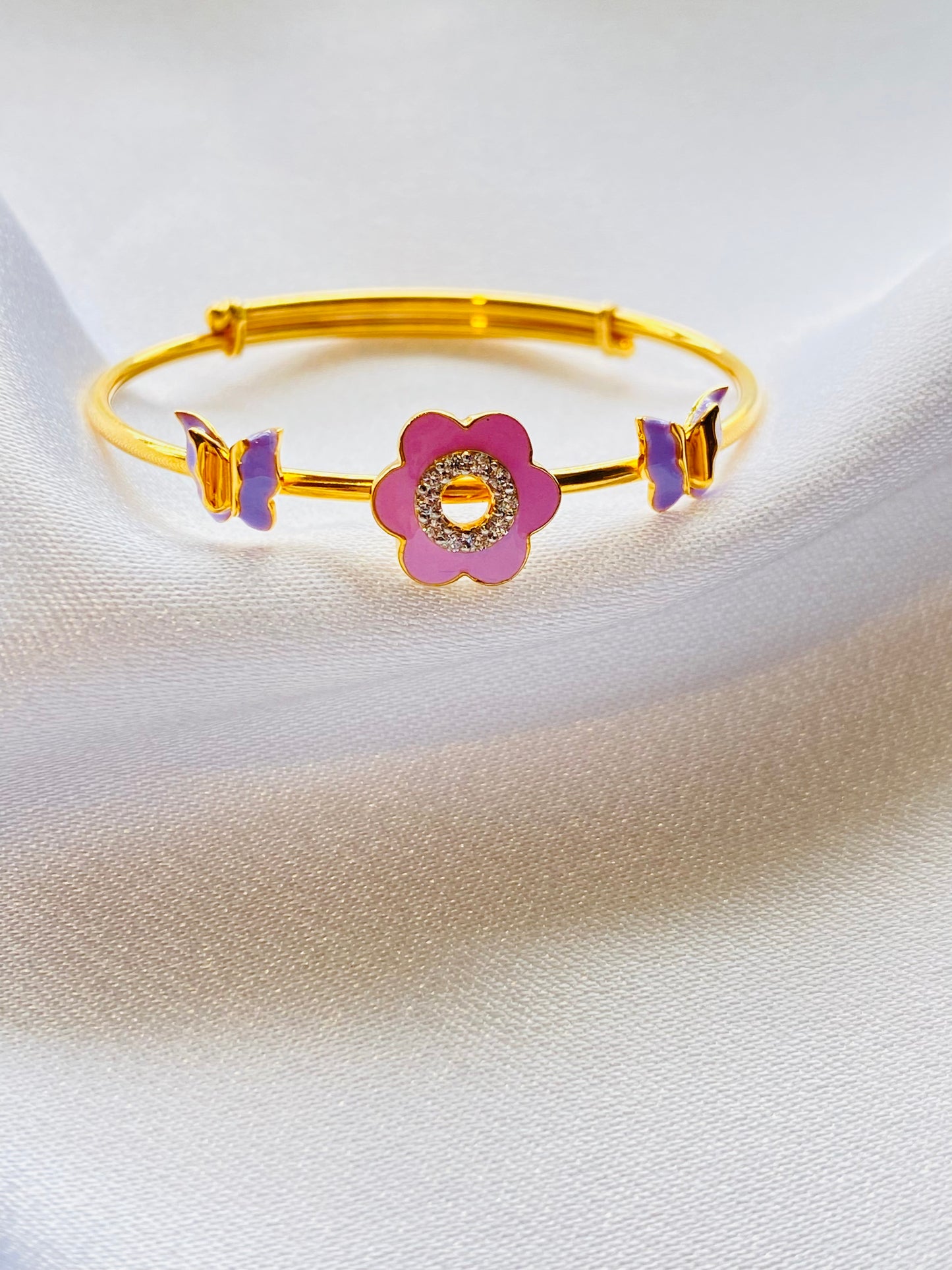 Butterflower Silver Kada
