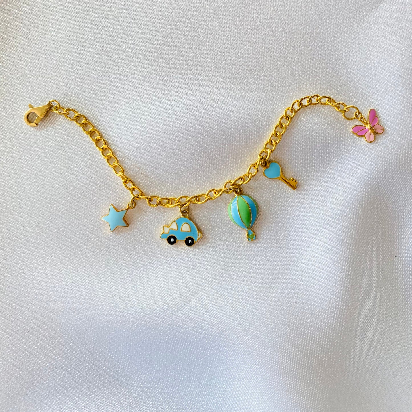 Star Car Key Silver Bracelet