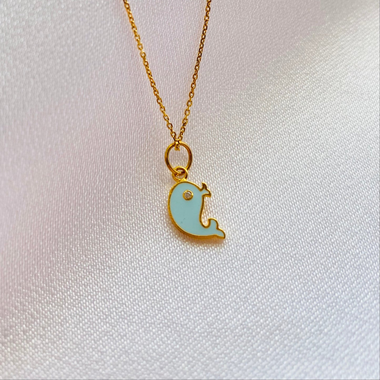 Dolphin Silver Pendant With Chain