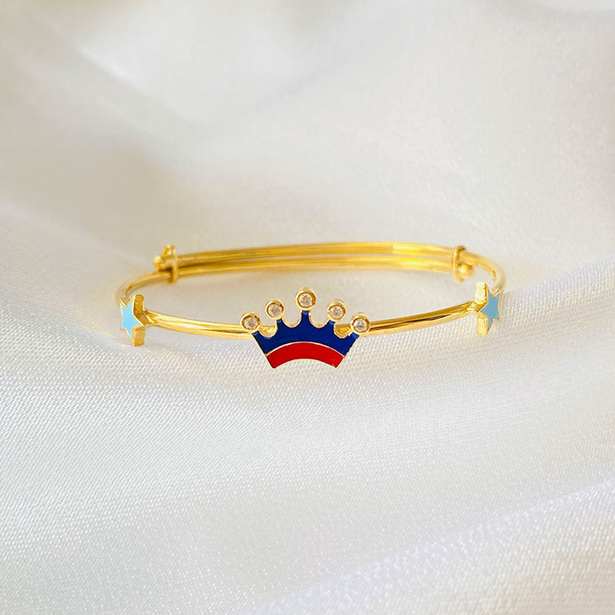 Crown Stars Silver Kada