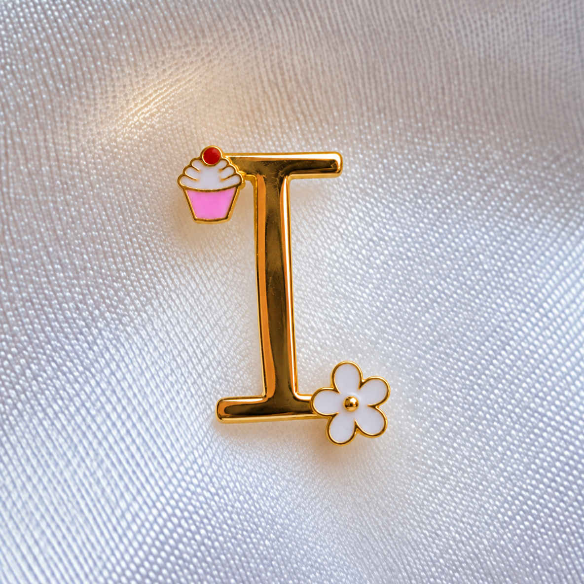 Personalized Silver I Brooch