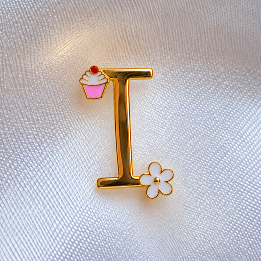 Personalized Silver I Brooch