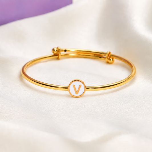 Personalized Initial Silver Kada