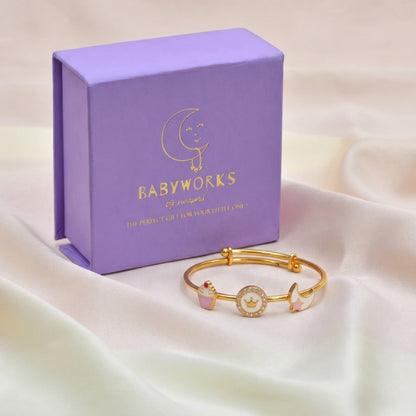 Cupcake Crown Moon Silver Kada