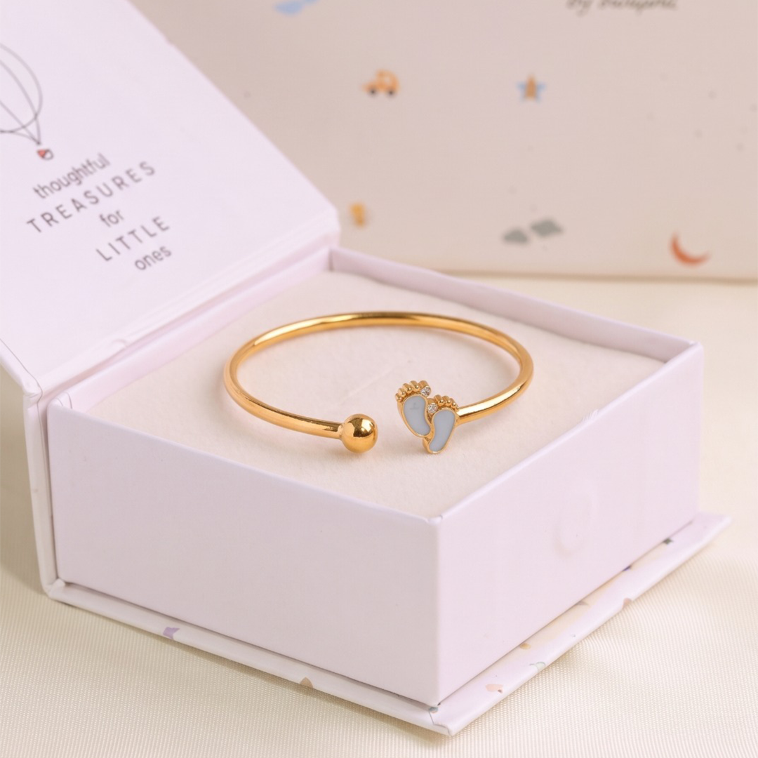 Little Foot Steps Silver Kada