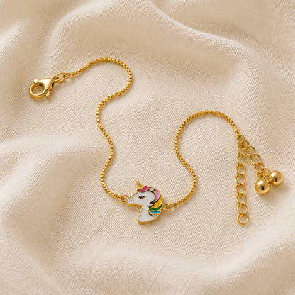 Unicorn Silver Anklet