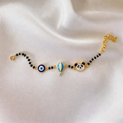 Evil Eye Balloon Panda Silver Nazariya