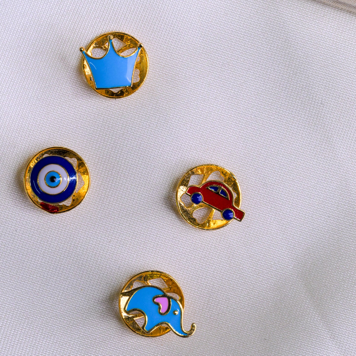 Royal Boy Kurta Silver Buttons Set Gift Box