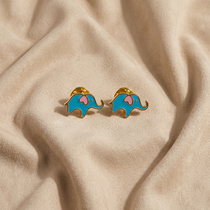Elephant Kurta Buttons / Cufflinks Silver Set