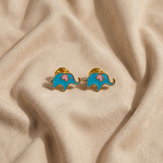 Elephant Kurta Buttons / Cufflinks Silver Set