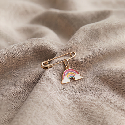 Rainbow Silver Lapel Pin