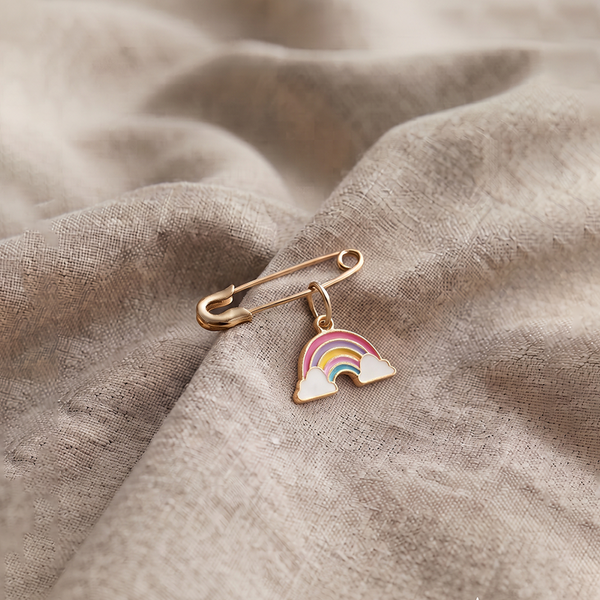 Rainbow Silver Lapel Pin