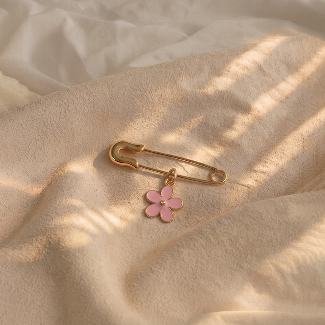 Flower Silver Lapel Pin