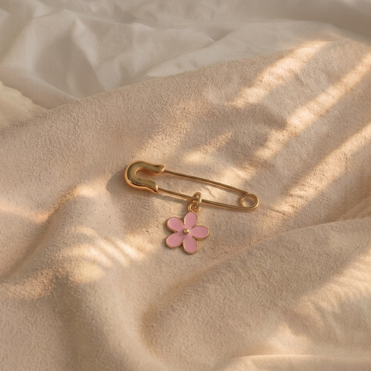 Flower Silver Lapel Pin