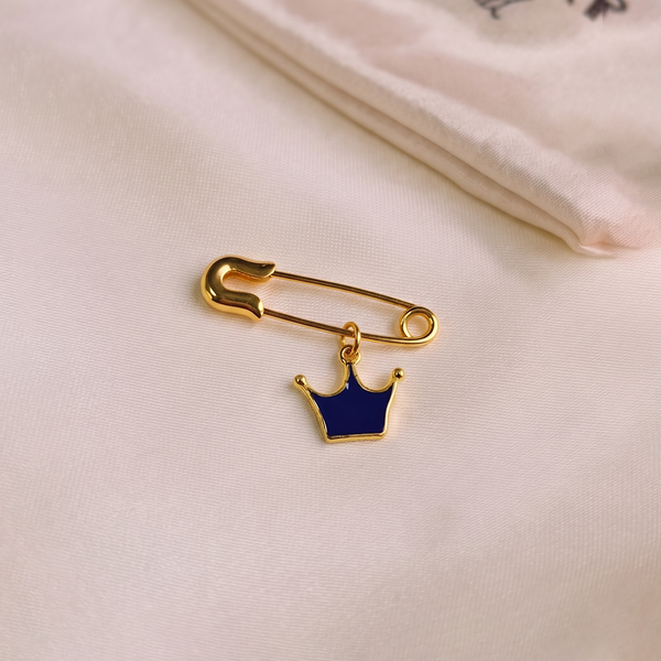 Crown Silver Lapel Pin