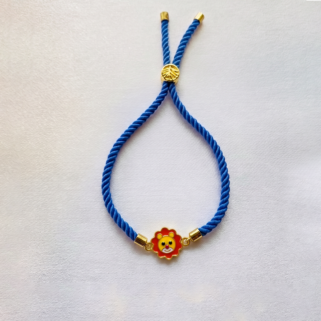 Lion Rakhi Silver Thread Bracelet