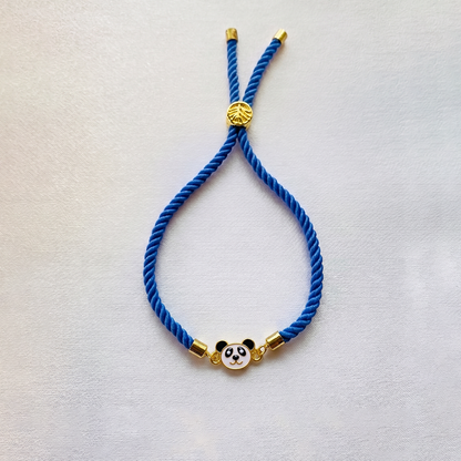 Panda Rakhi Silver Thread Bracelet