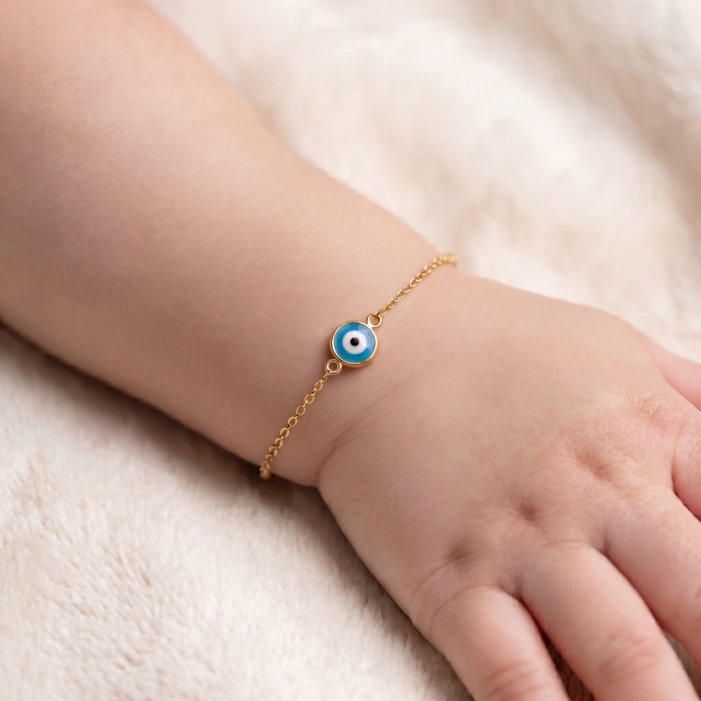 Tiny Evil Eye Silver Bracelet