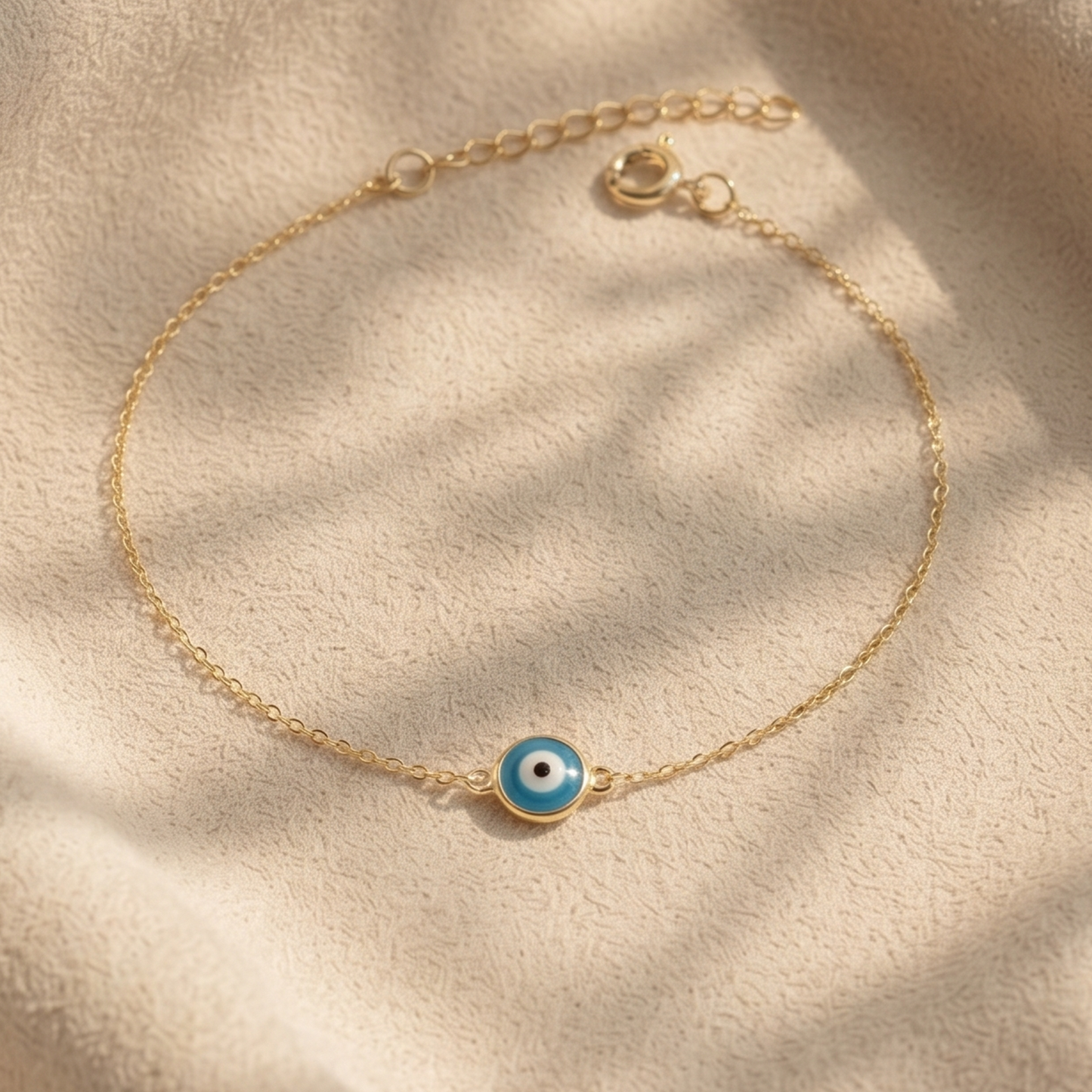 Tiny Evil Eye Silver Bracelet