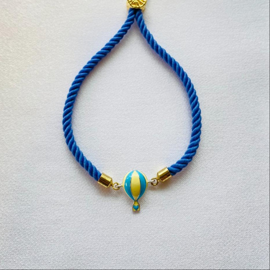 Hot Air Balloon Rakhi Silver Bracelet