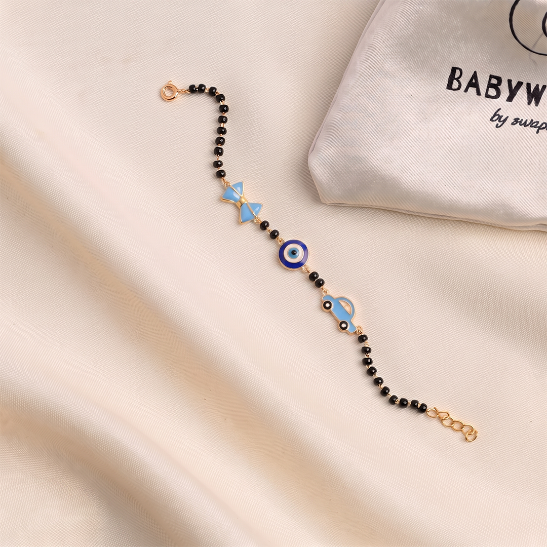Bow Evil Eye Car Silver Nazariya