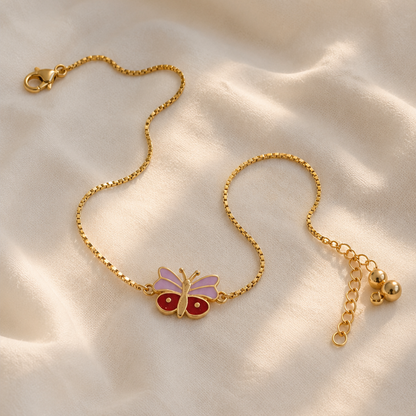 Butterfly Silver Anklet