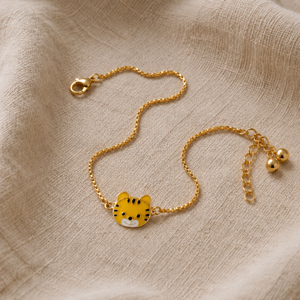 Tiger Silver Anklet