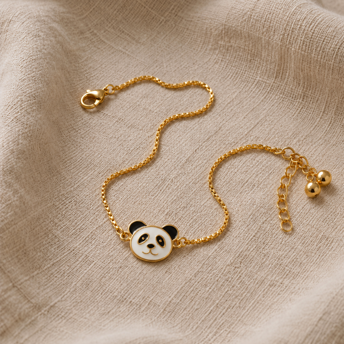 Panda Silver Anklet