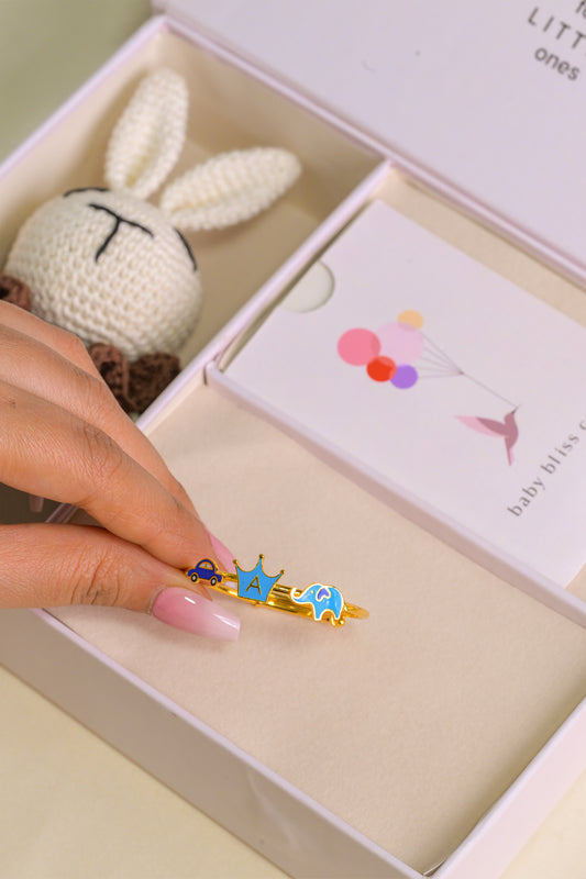 Car Crown Elephant Silver Kada