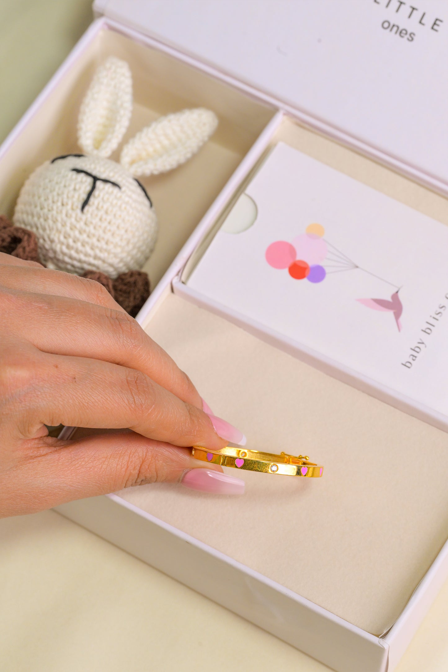 Pink Heart Diamond Cartier Gold Kada