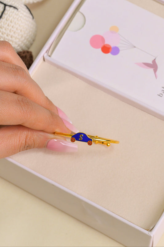 Personalized Initial Car Silver Kada