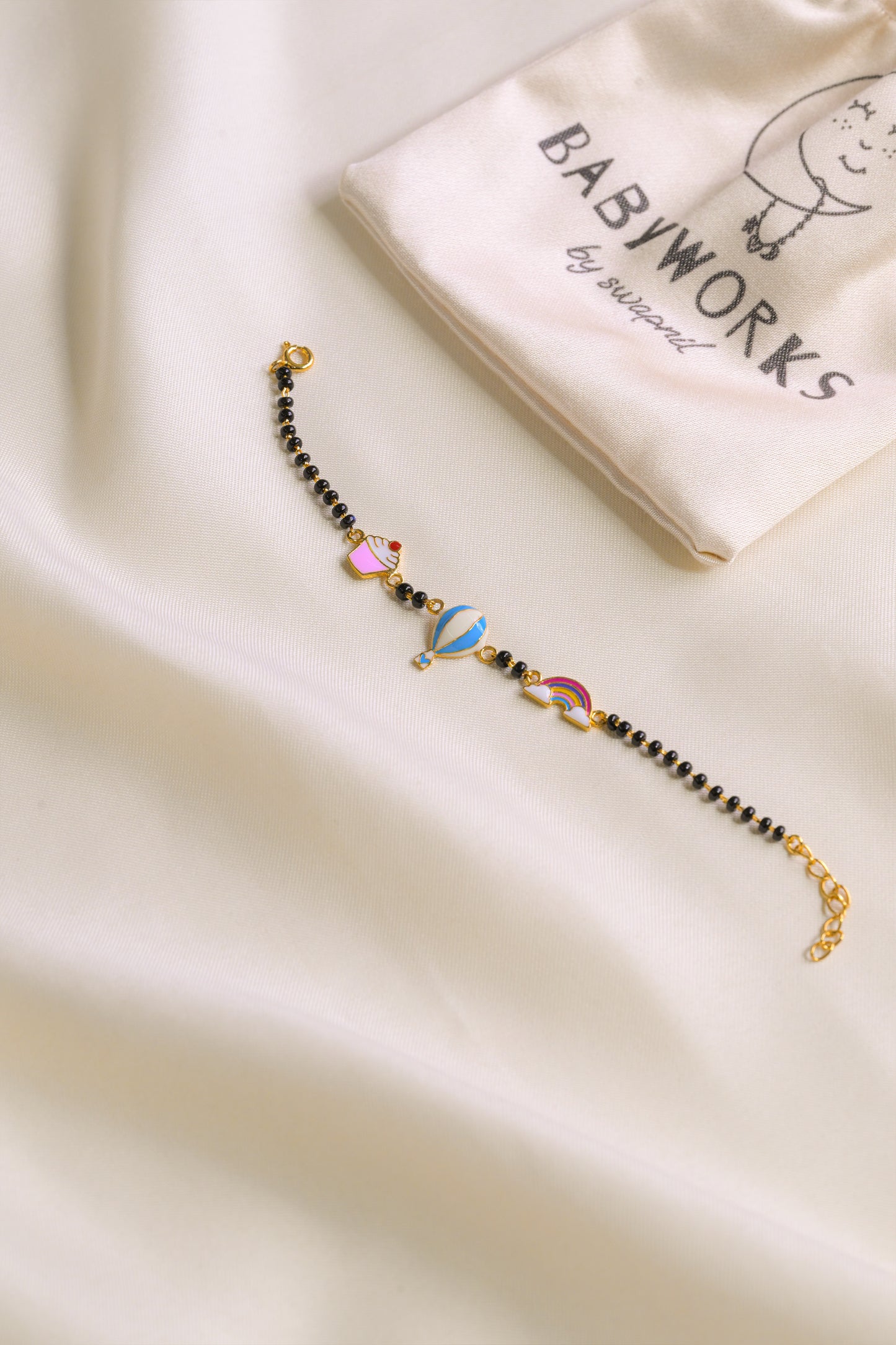 Cupcake Balloon Rainbow Silver Nazariya