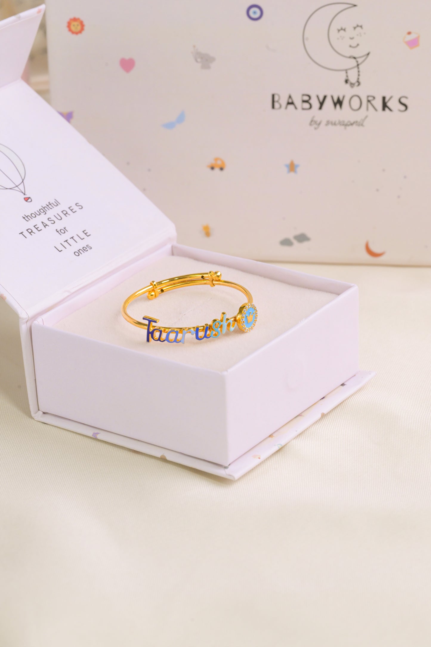 Personalized Name Crown Silver Kada