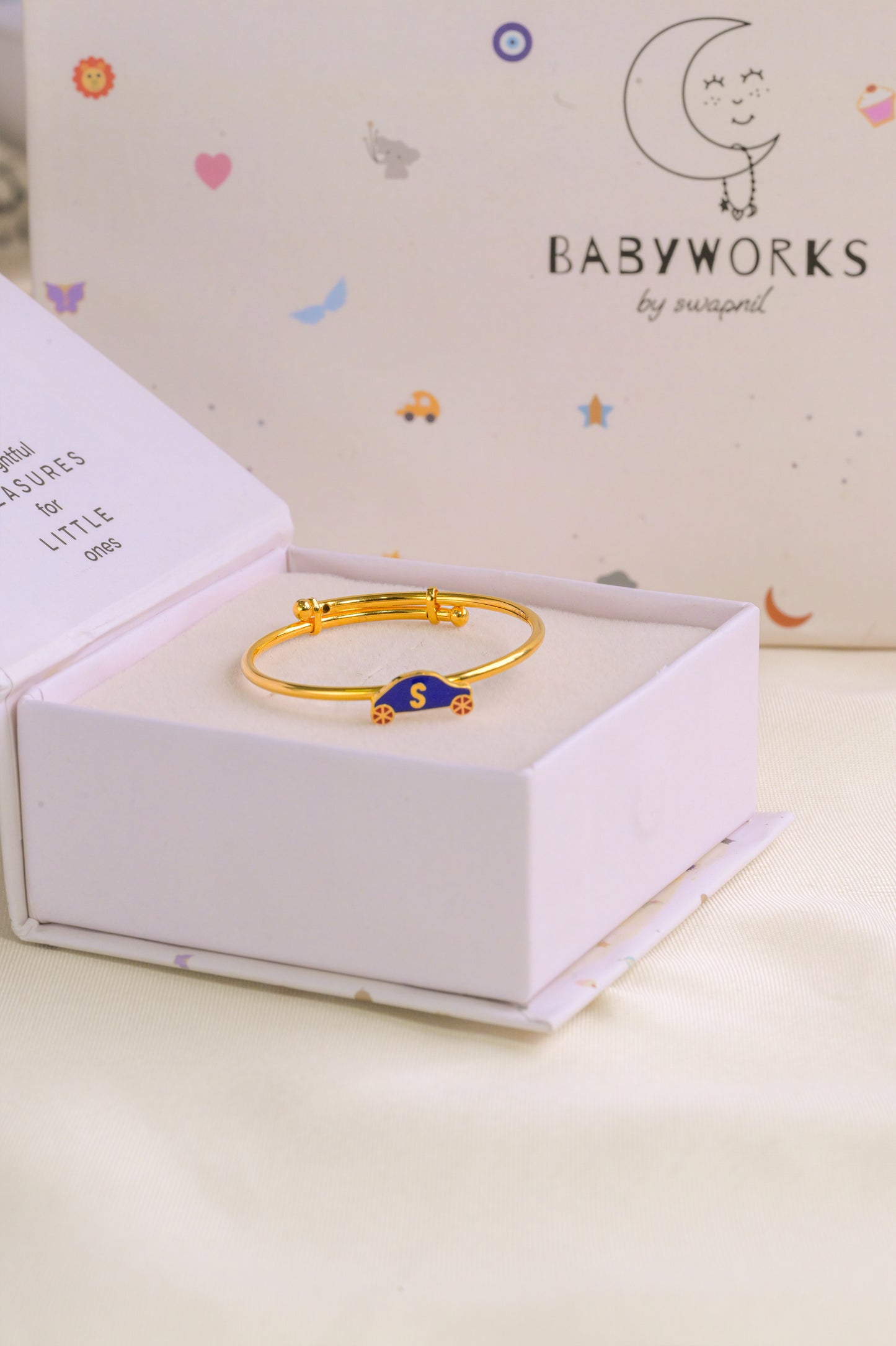 Personalized Initial Car Silver Kada