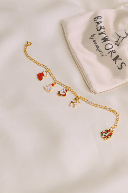 Merry Christmas Silver Bracelet