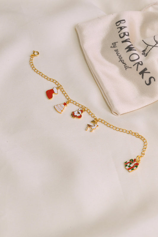 Merry Christmas Silver Bracelet