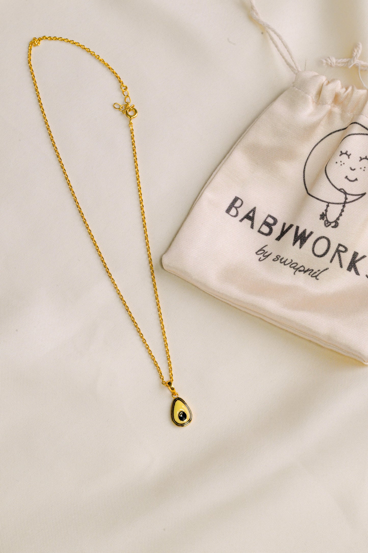 Avocado Silver Pendant With Chain