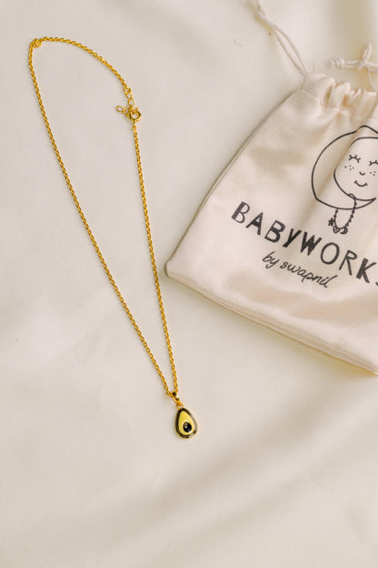 Avocado Silver Pendant With Chain