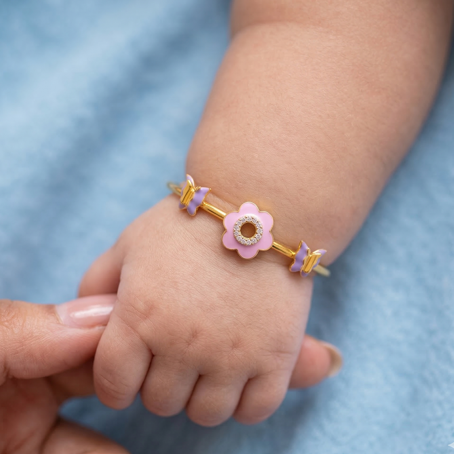 Butterflower Silver Kada